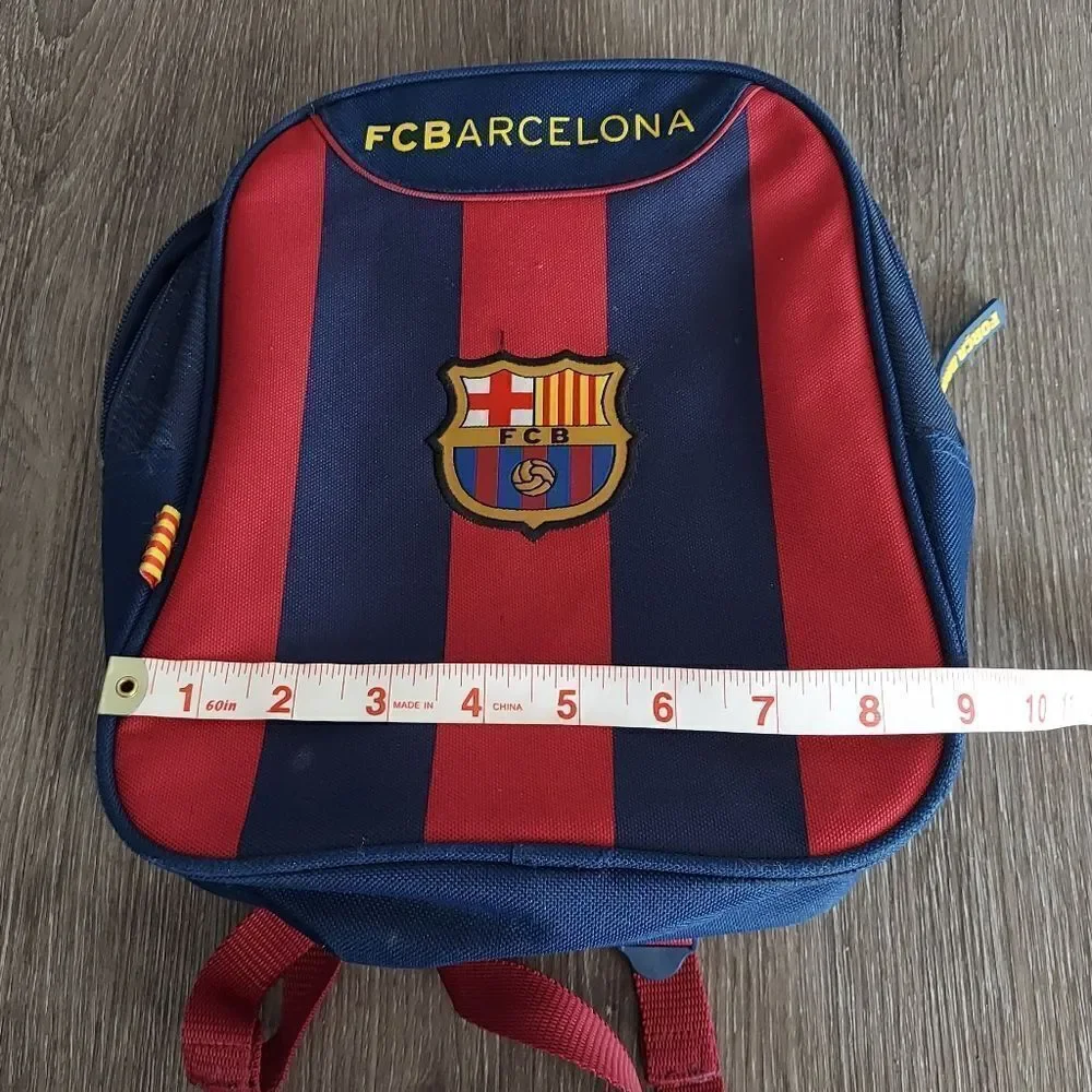 FCB Football Club Barcelona Kids Mini Stripped Backpack Zipper Soccer